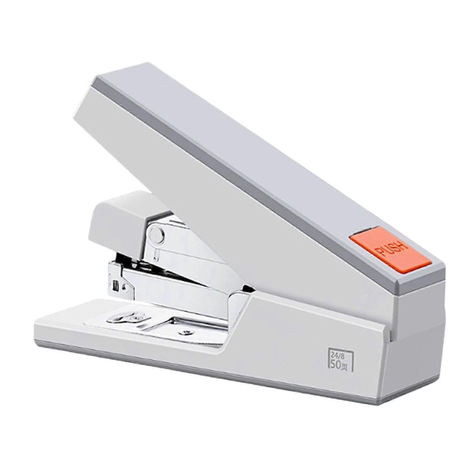 Office Stapler with 1000 Staple 50 Sheets Capacity Heavy Duty Stapler Ergonomic Handle Business Document Binding Tool  White