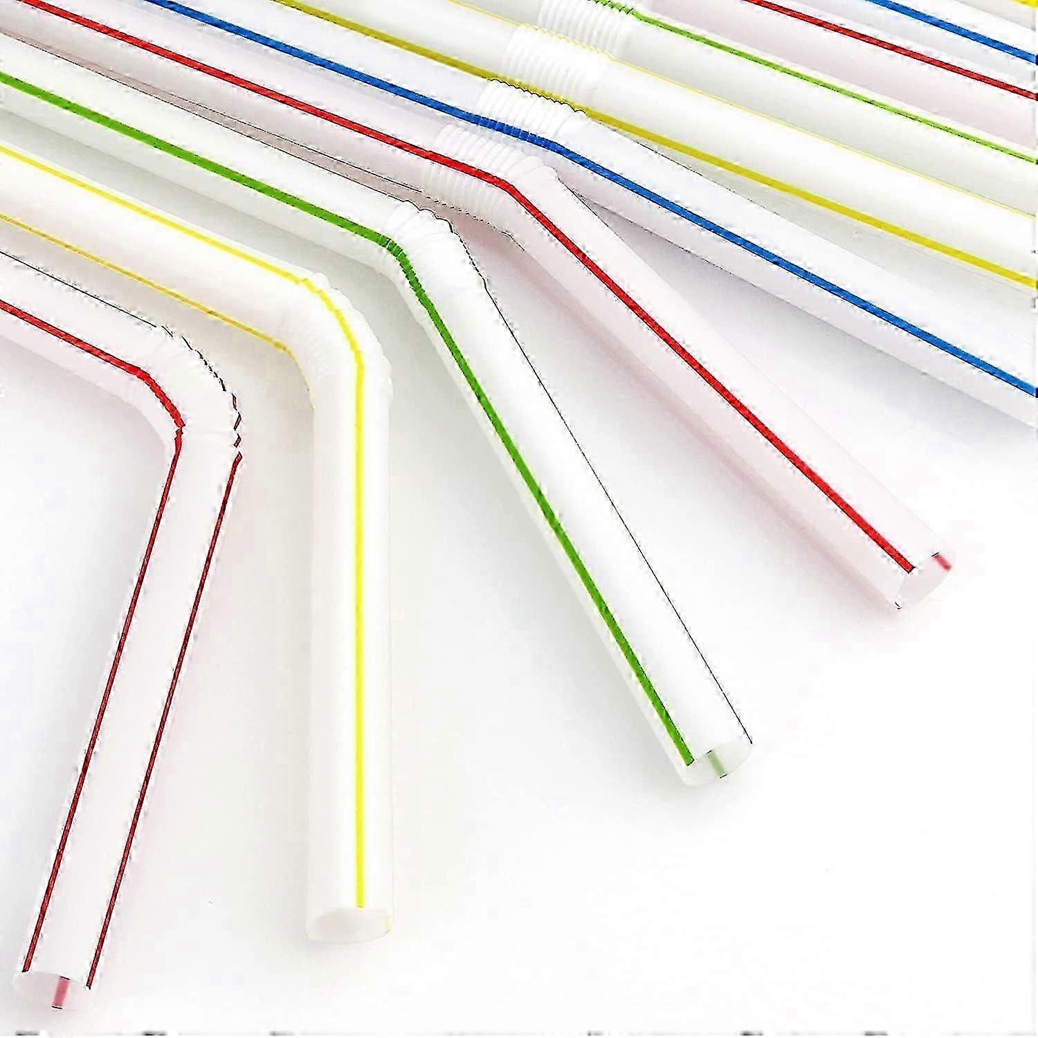 500 STCKE Bunte Strohhalme,wiederverwendbare Strohhalme fr flexible