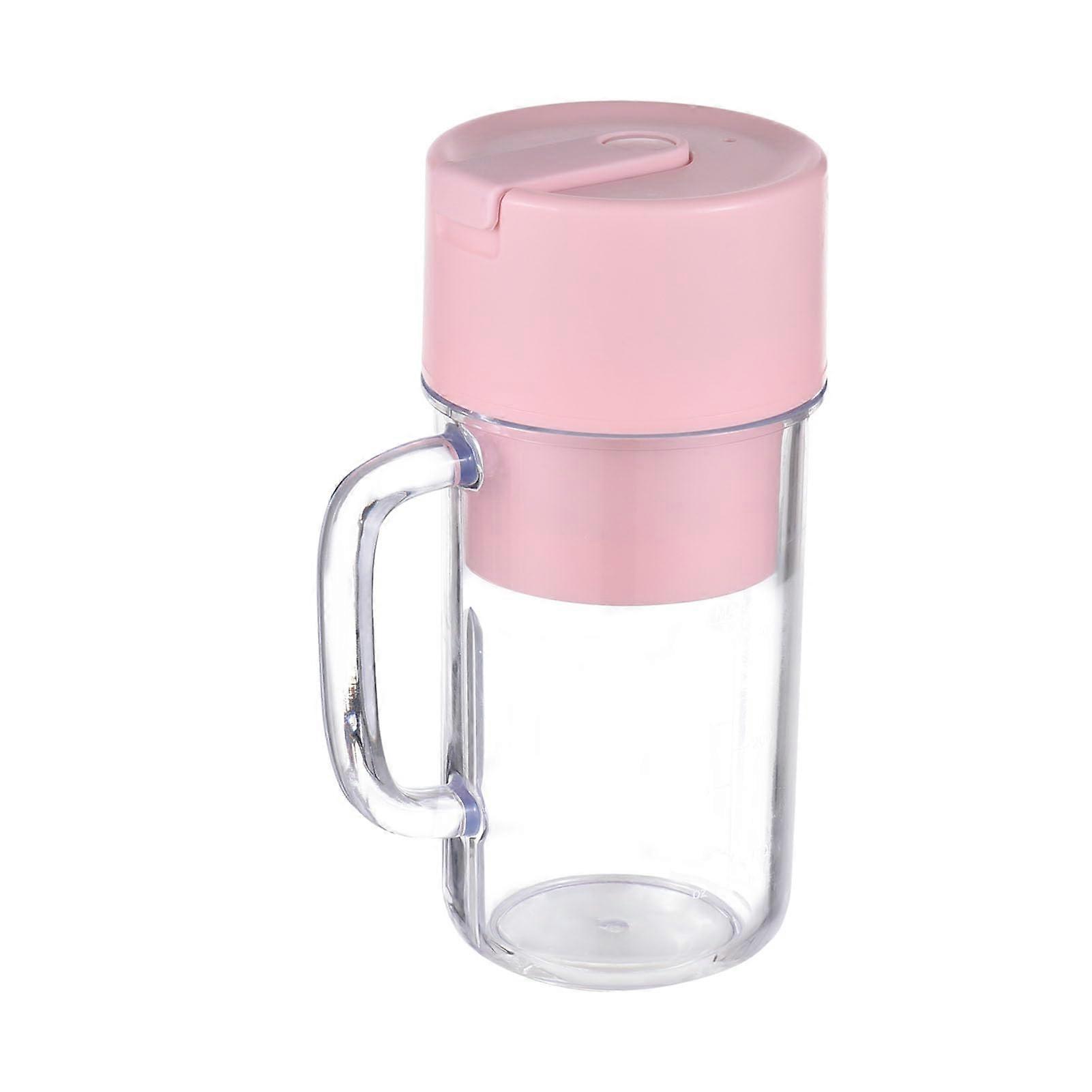 Portable Blender USB Rechargeable Juicer Cup with 6 Blades for Ice, Smoothies, Juicing, Pink