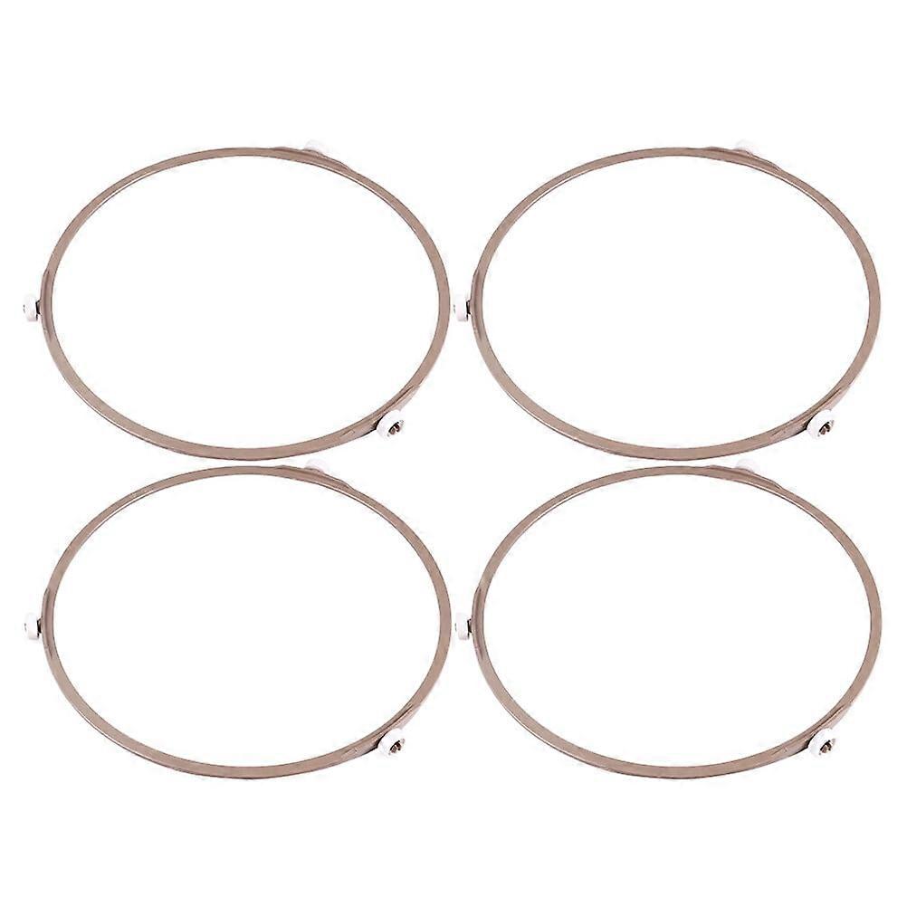 4 Pcs Microwave Turntable Bracket Holder Glass Plate Ring Round Plastic