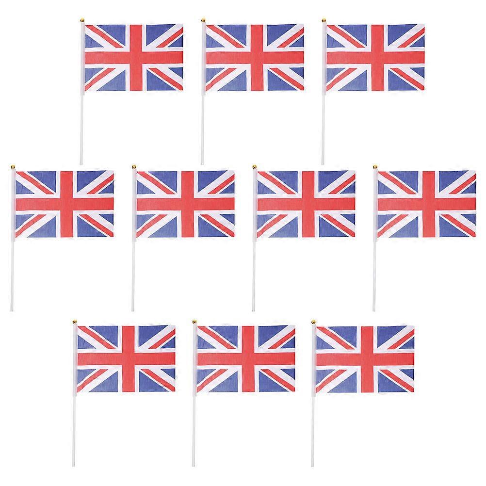 Cloth Hand Flags Uk Handheld Flags for Party Use 10Pcs