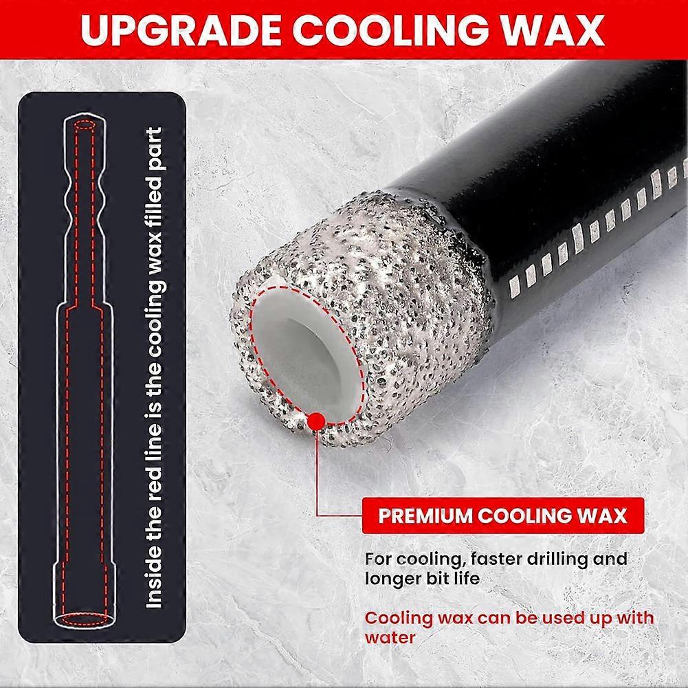 10-Pack Diamond Drill Bits Set, 1/4 5/16 3/8 1/2 Inch Diamond Hole Saw - 1/4 Hex Shank Core Drill Bits for Ceramic