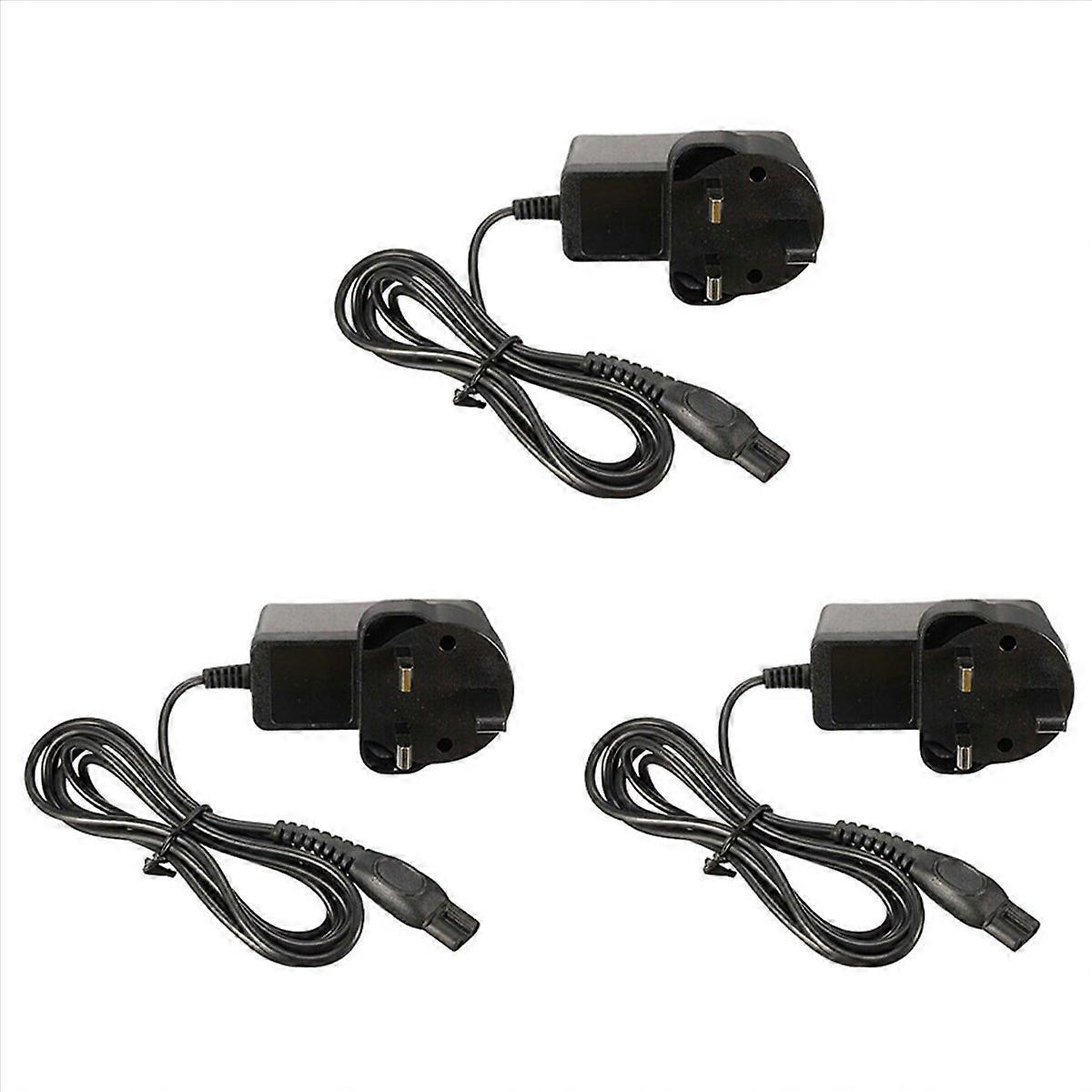 3X Power Charger Cord Adapter for Shaver Hq8505 Hq7380 Hq8500 (Uk Plug)