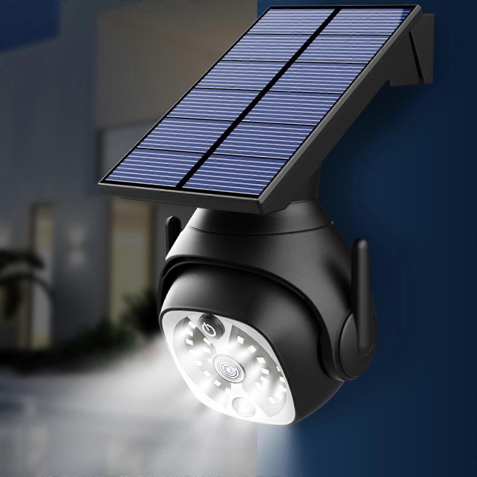 Solar Powered Human Sensor Security Dummy Camera with Flashing LED, Compatible with Outdoor Use for Garden & Business