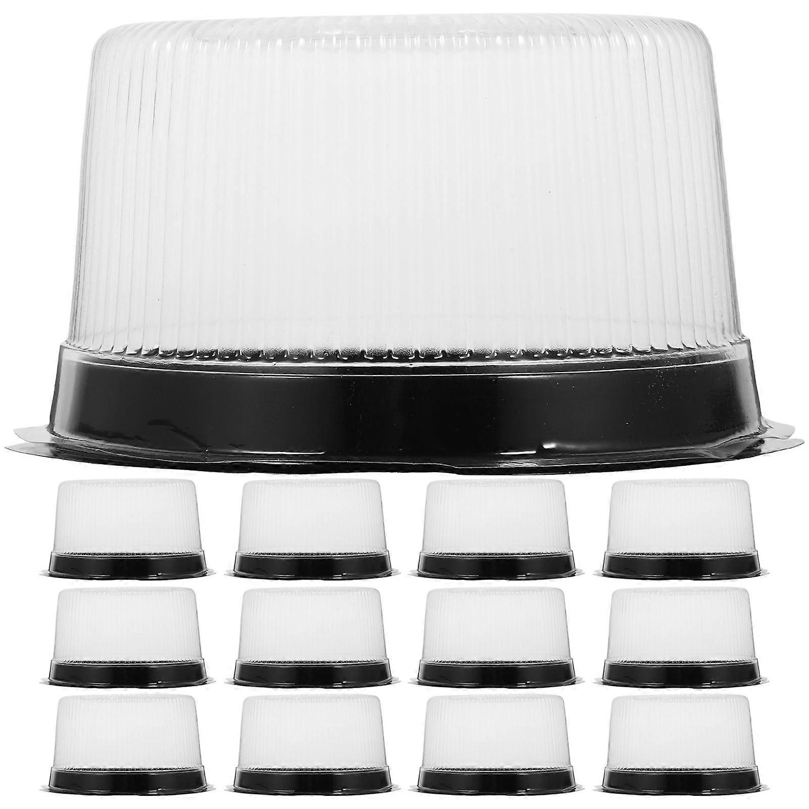 Dessert Packing Cake Boxes for Storage 2Sets Plastic Black