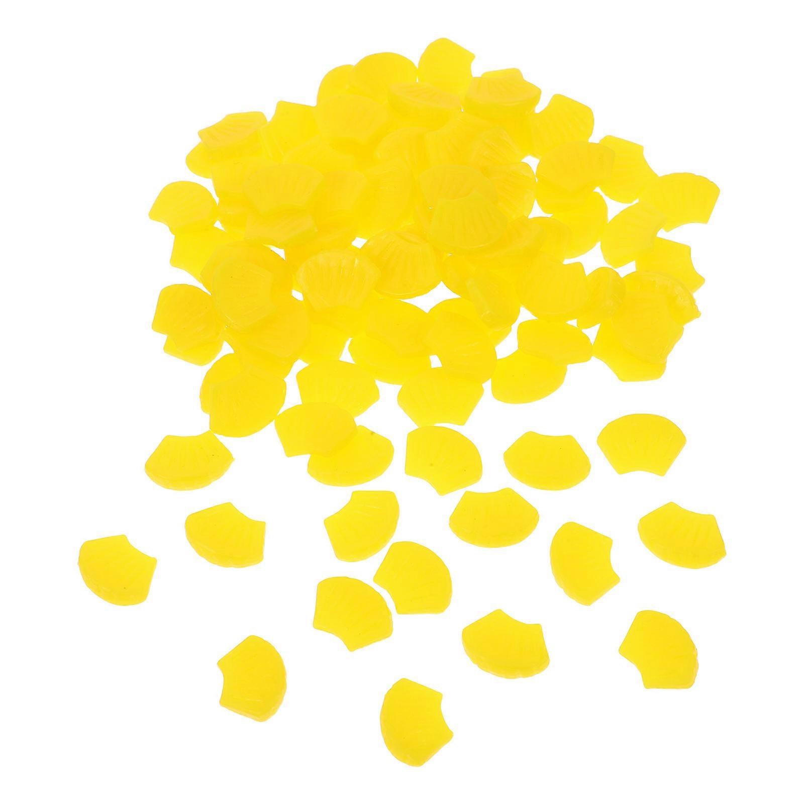 Miniature Pineapple Slices 100Pcs for Decor Artificial Realistic Fruit Props