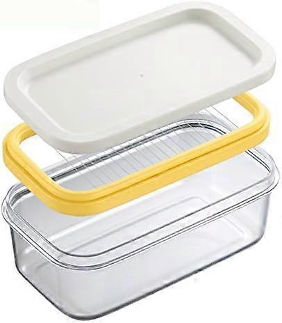 Butter Dish with Cutter, Glass Container with Lid for Effortless Slicing and Fresh Storage 200g