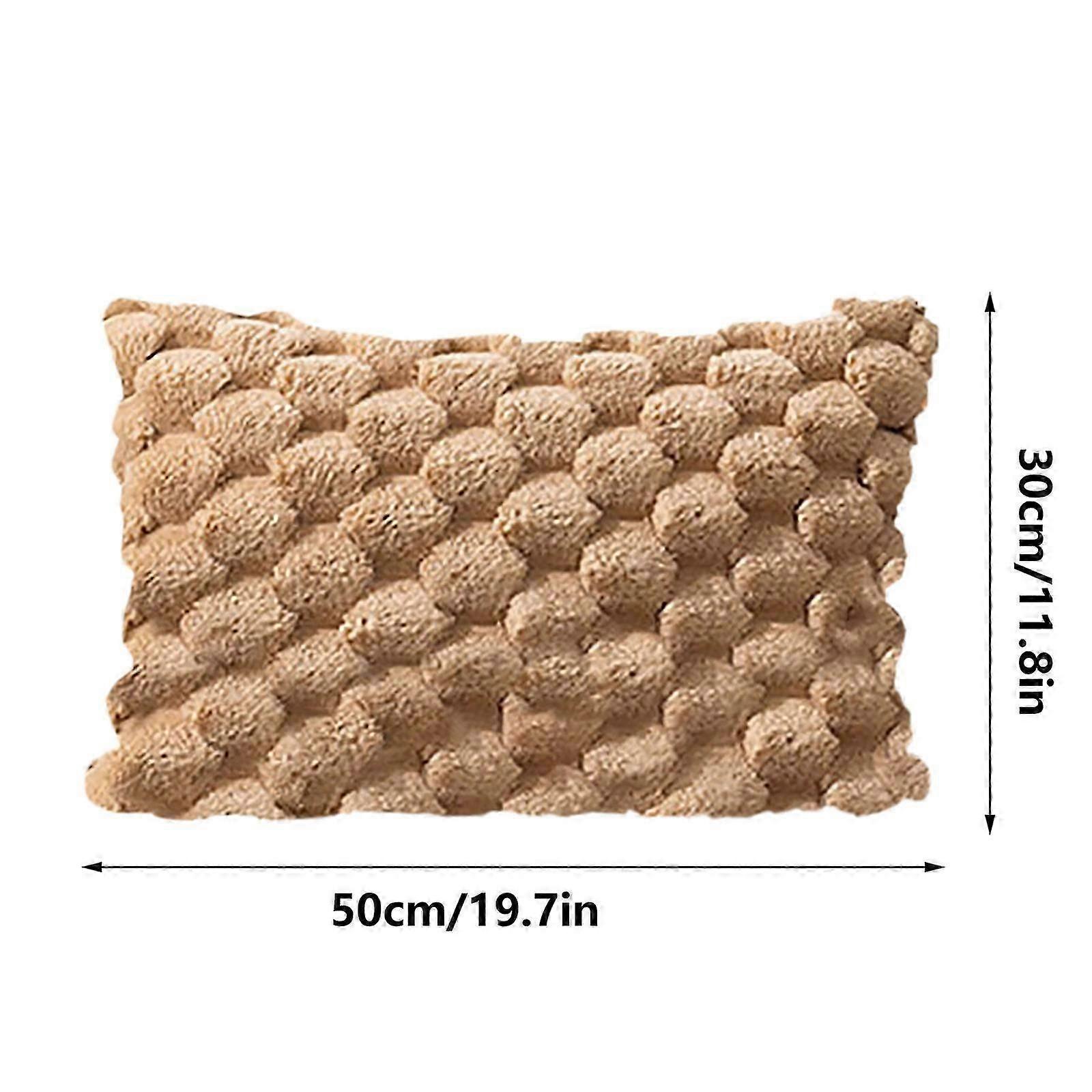 Weaving Snowflake Velvet Solid Color Pillow Office Sofa Lumbar Support Pillow Bedside Support Pillowcase Cushion