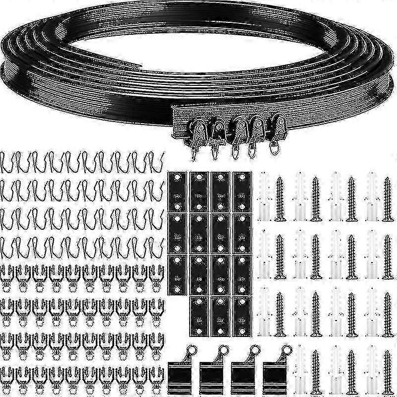 5 - Meter Black Flexible Curtain Track compatible with Ceiling Bends