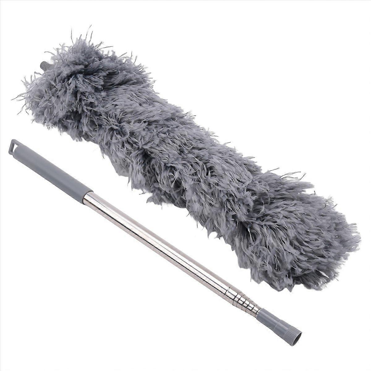 Gutter Cleaning Brush Roofing Tool with Telescopic pole 8.2Ft, grey