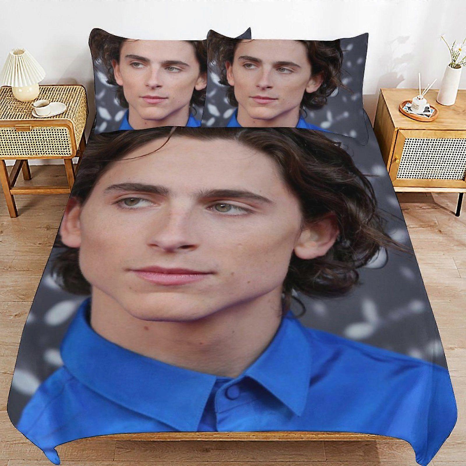 1174XB Timothe Chalamet Zipper Closure Ultra Soft High Thread Count Machine Washable Duvet Cover Sets for All Season KL1174