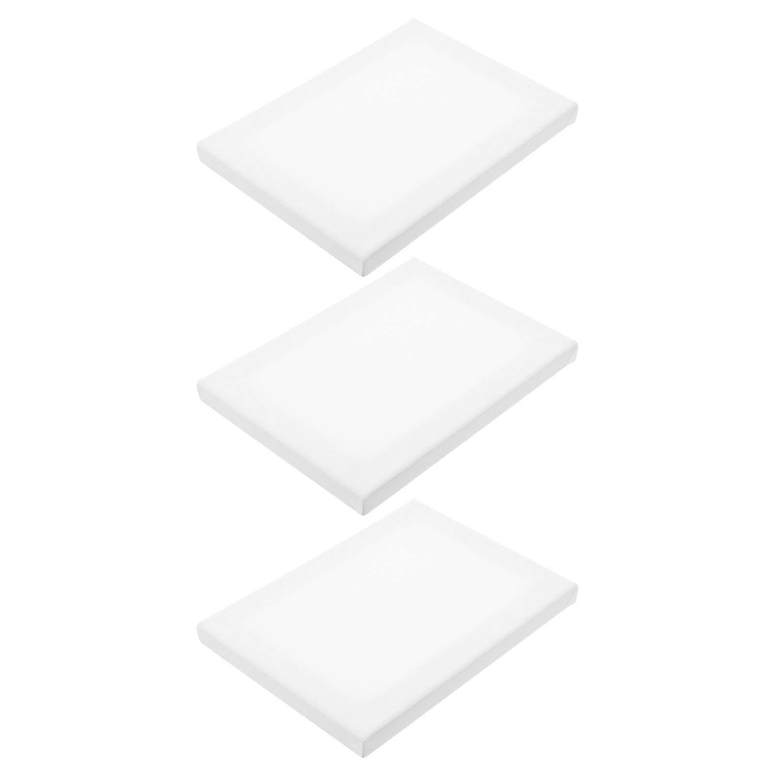 Canvas Drawing Board Portable Diy Art White Color Wood Material For Students 18X13cm 3Set