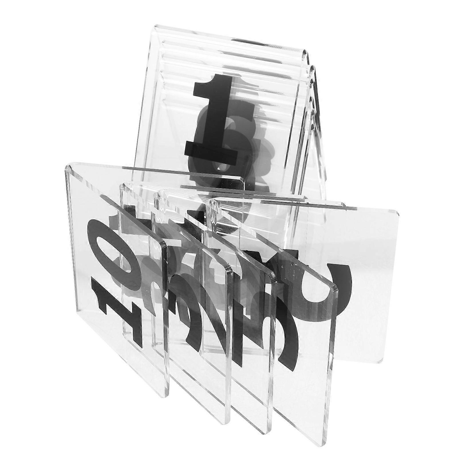 Acrylic Table Number Signs for Wedding Use 1Set Double Sided Clear Table Numbers