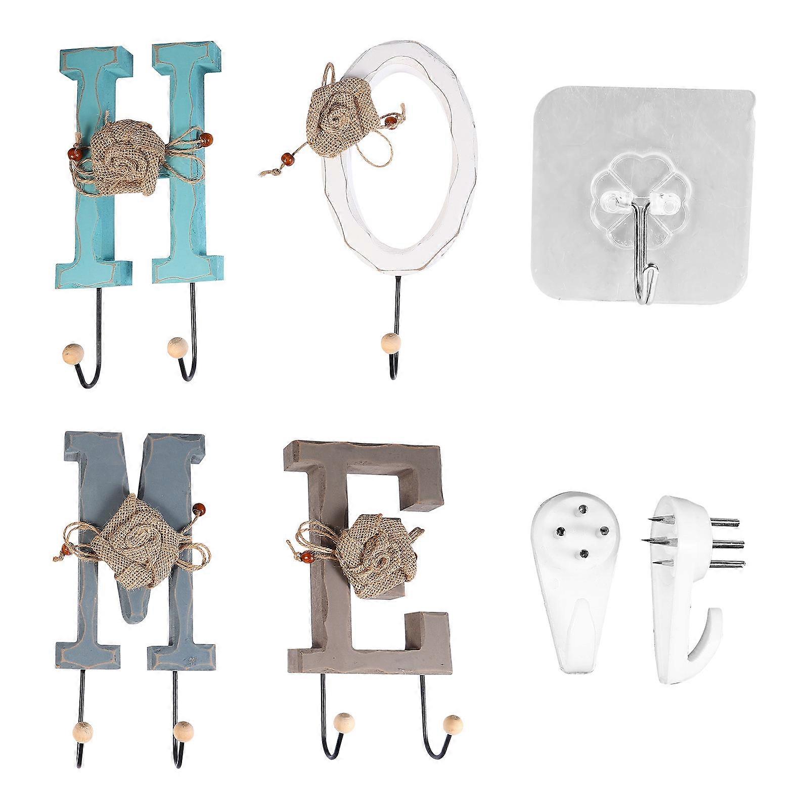 Sturdy Wall Hooks Multipurpose Household Hat Hooks for 2Sets Use