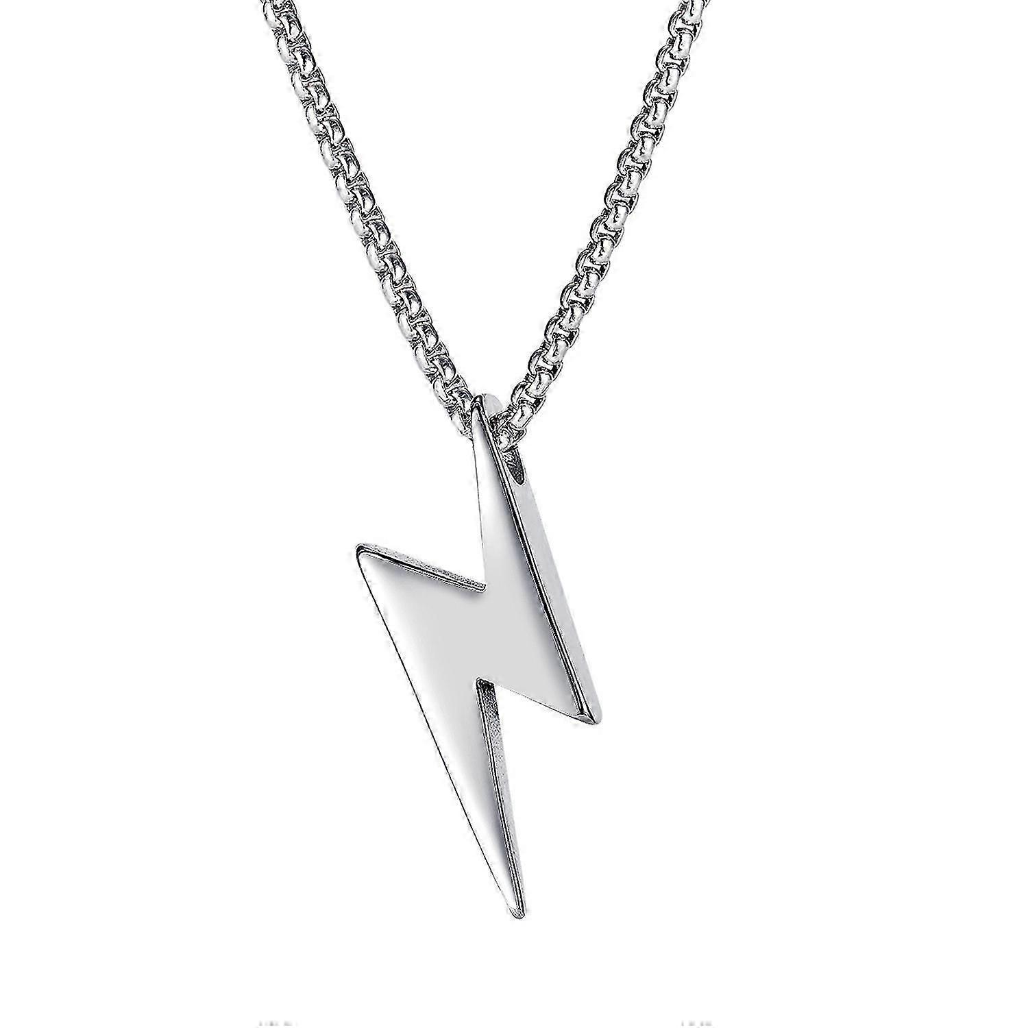 Punk Lightning Bolt Pendant Necklace