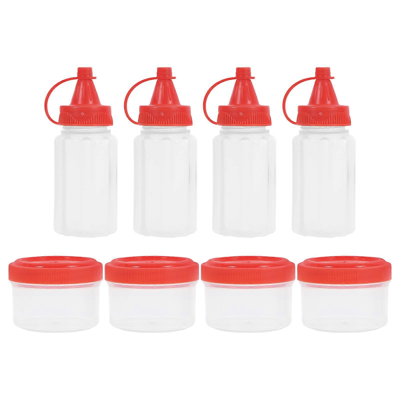 PP Sauce Bottles Mini Condiment Containers for Sauce Storage 1Set