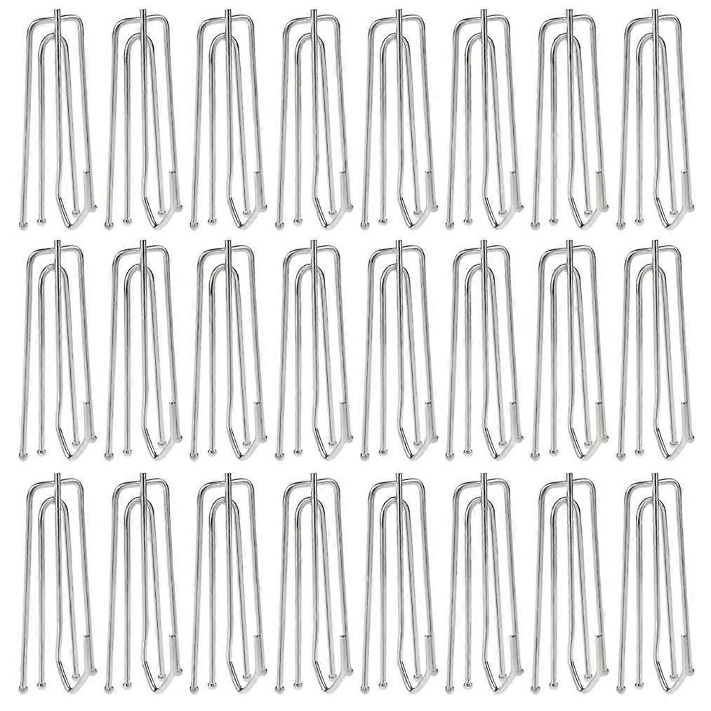 Curtain Pleat Hooks 304 Stainless Steel 4 Prong Pinch Pleat Drapery Hooks Rustproof Pack of 100