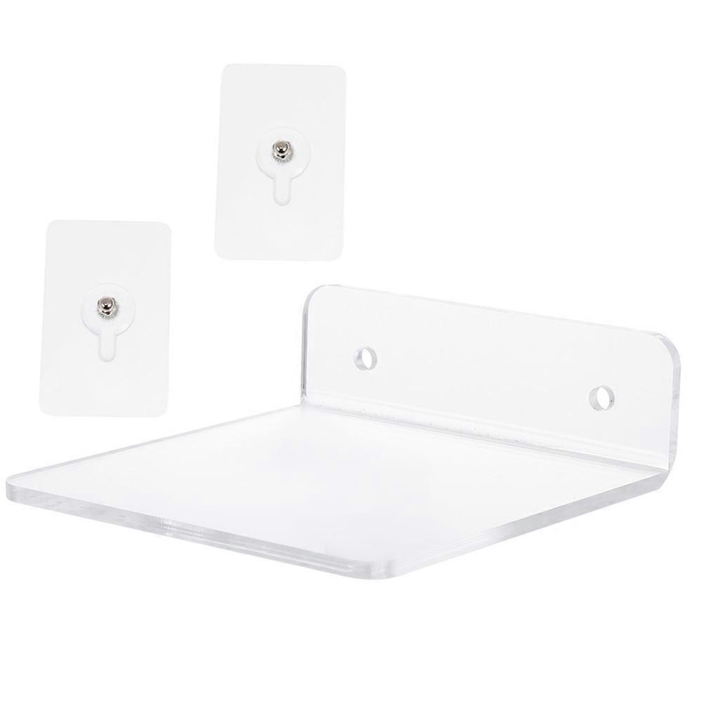 Acrylic Floating Shelf Storage Stand Wall Mounted for Storage 2Pcs