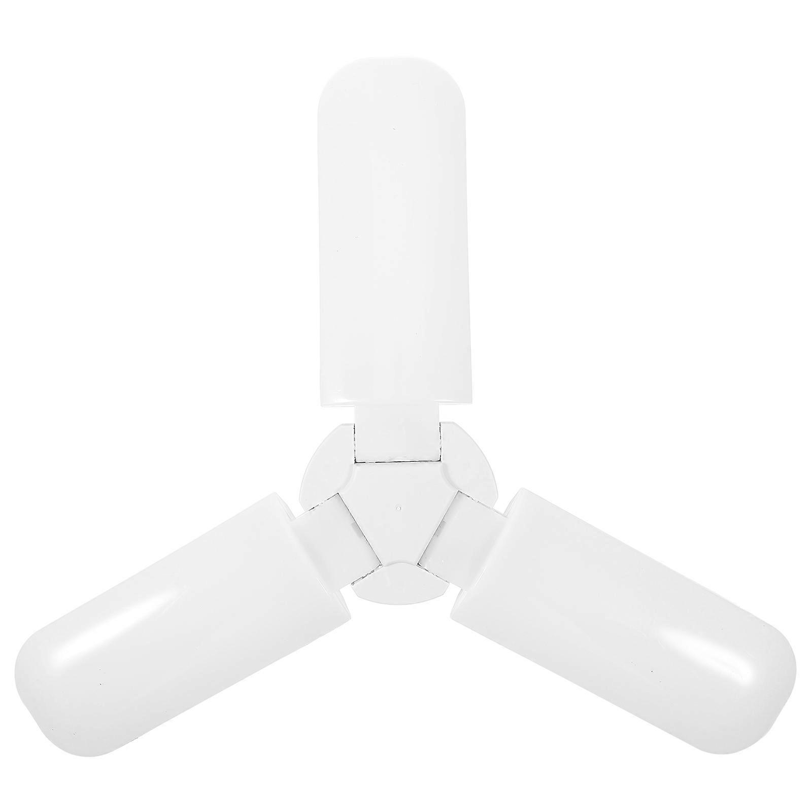 White Three-Leaf LED Garage Light Bulb for Illumination E27 Folding Lamp