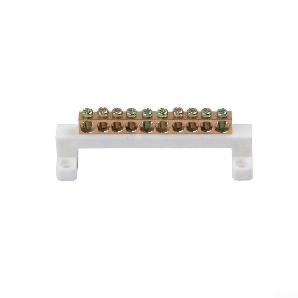 10 Holes Copper Ground Terminal Bar For Distribution Cabinet Electrical Panel Wire Connection And Organization
