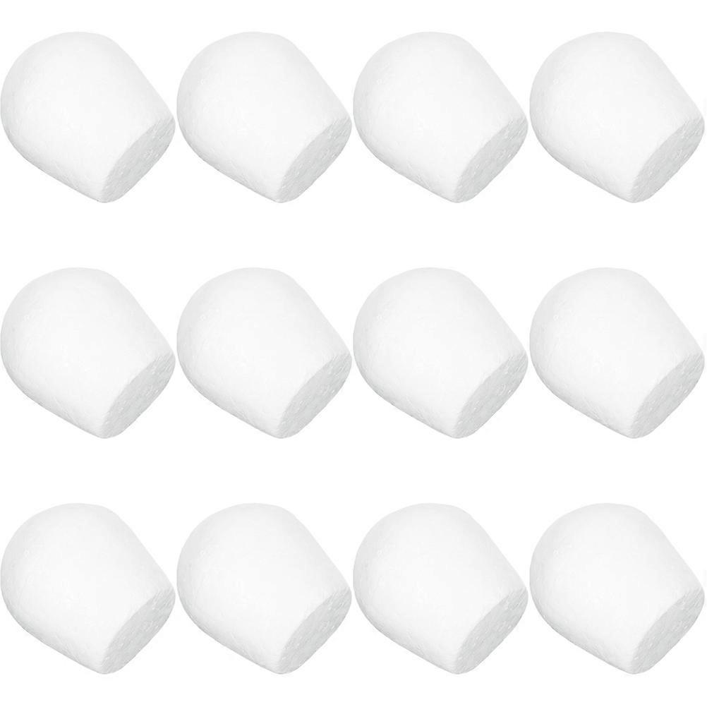 Artificial Cake Display Multi-Function Cake Dummies Party Accessory Foam White for Prop 12Pcs