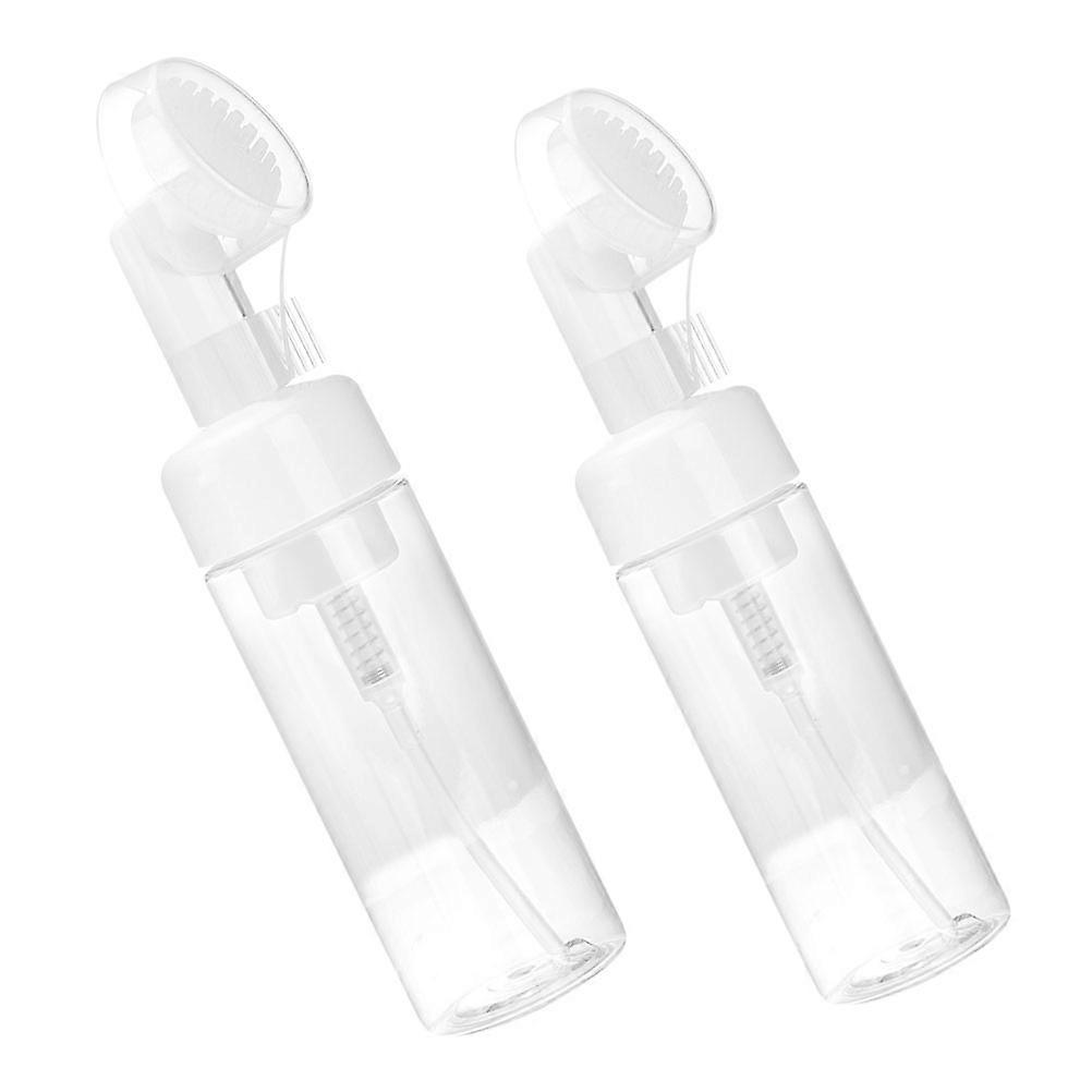 Foaming Dispenser Bottle Press Pump with Brush Head 4Pcs for Storage