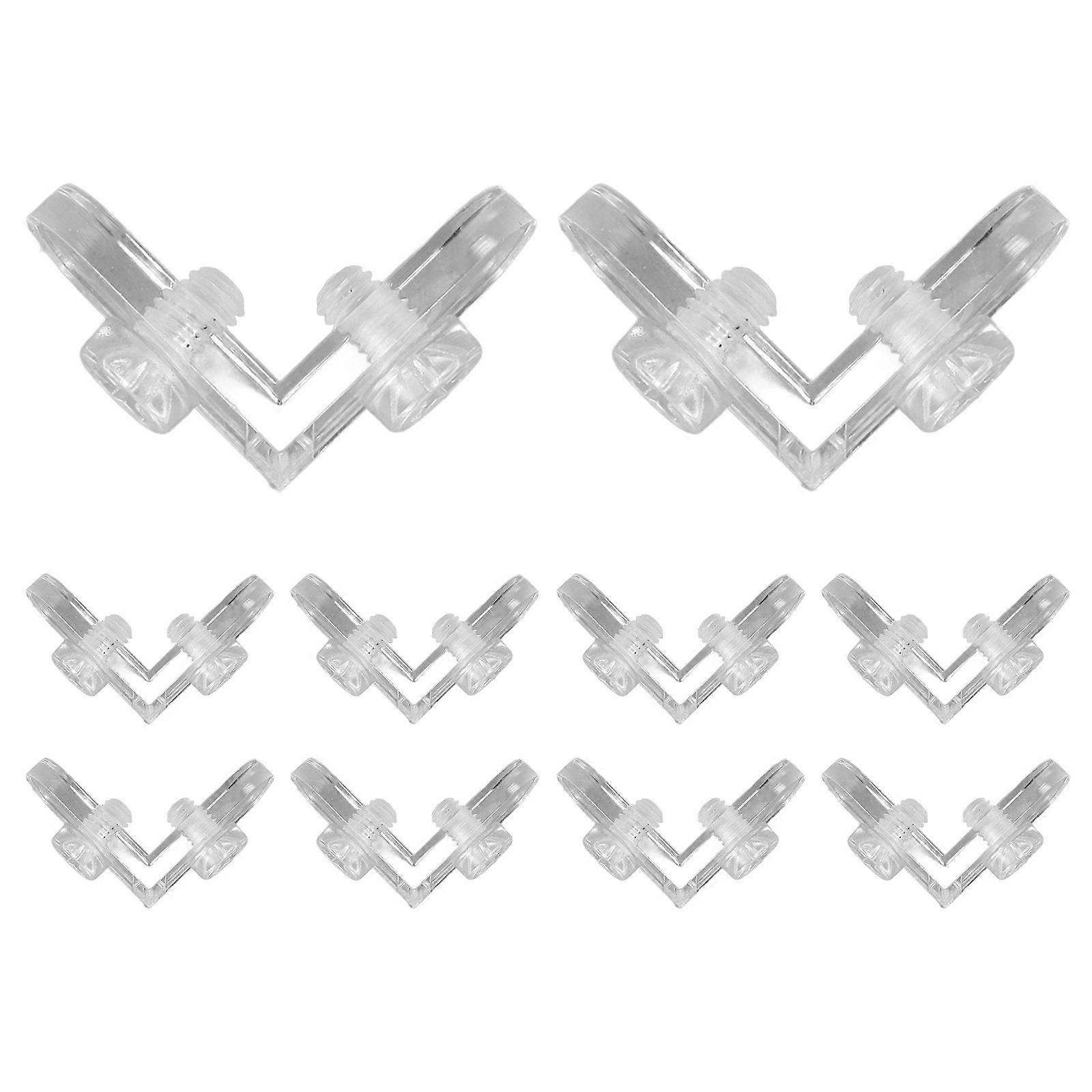 10pcs Corner Brackets L Brackets Acrylic Corner Brackets Clear Corner Braces (Screws Included)