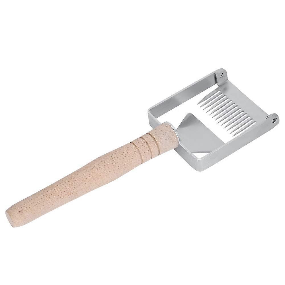 Stainless Steel Beekeeping Uncapping Fork with Wooden Handle for Efficient Honey Extraction