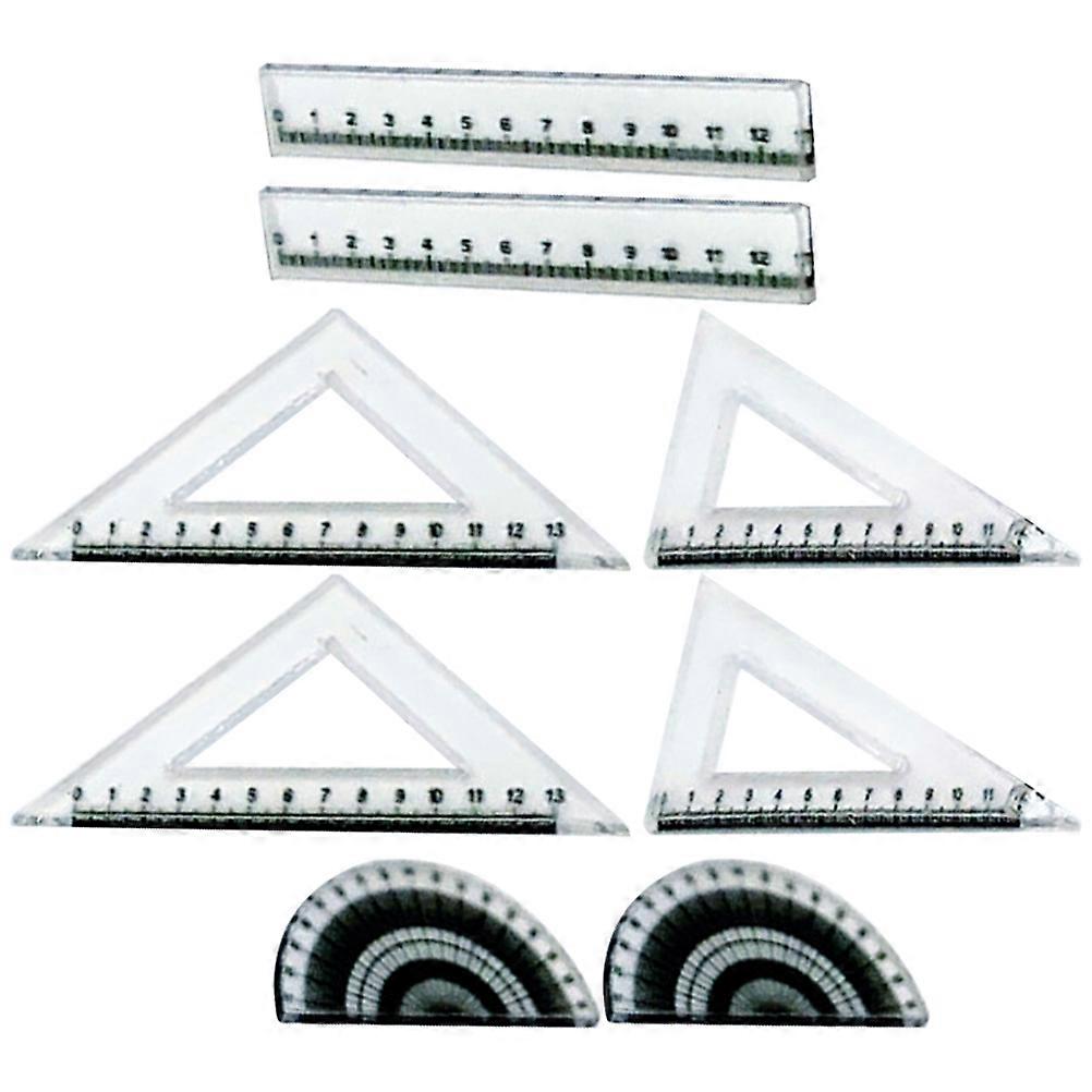 Miniature Doll House Rulers for Decoration 2Set Durable PP Material