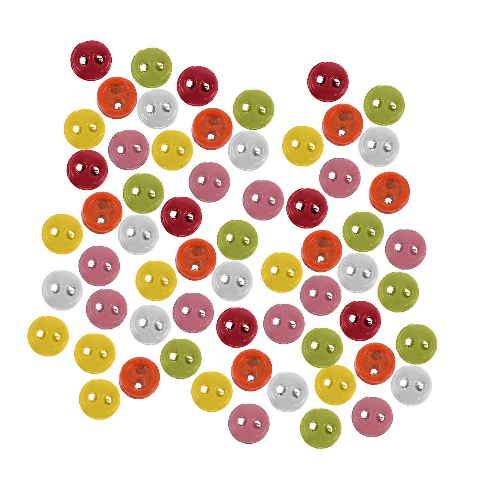 Decorative Buttons Mini Sewing Buttons for Doll Clothes 100Pcs Set