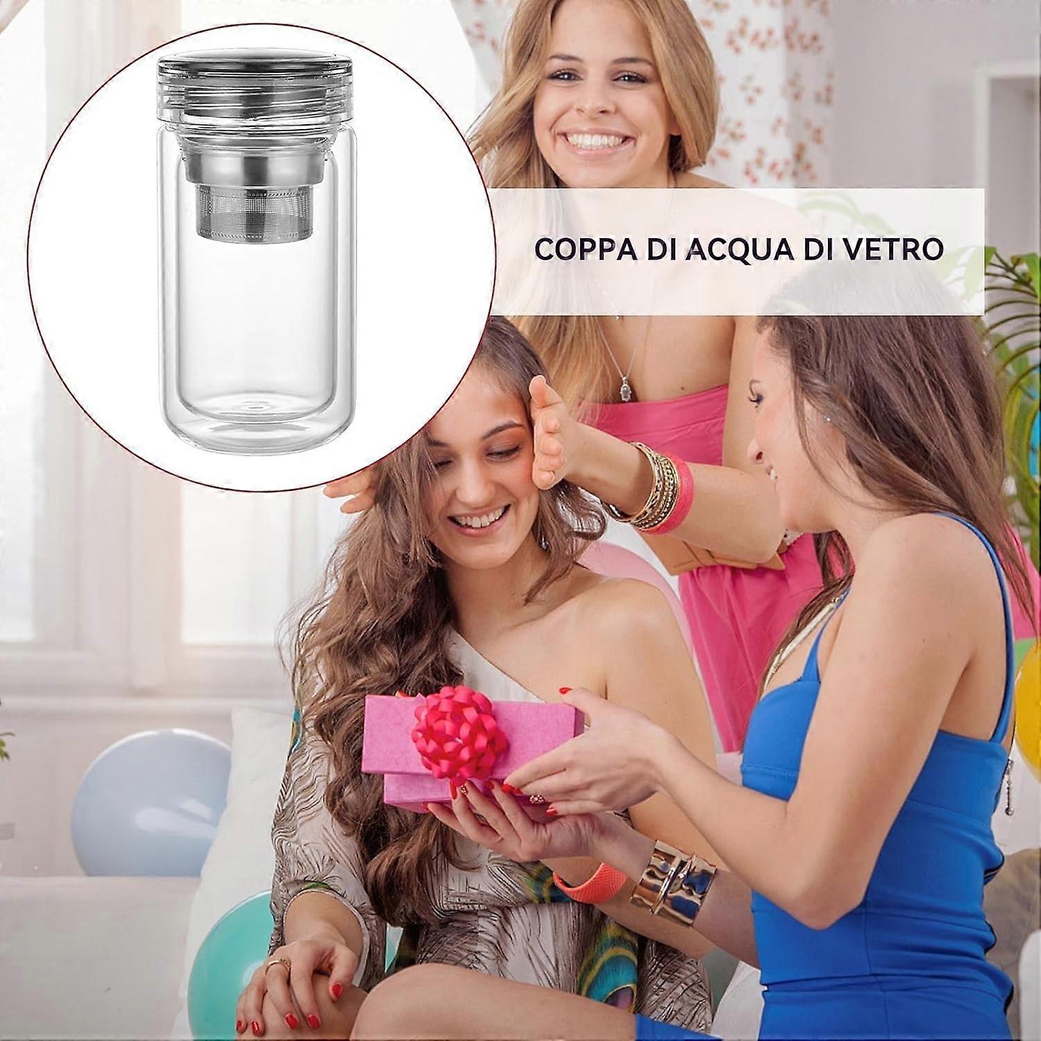 Tea Cup with Infuser, Large Capacity Leak Proof Heat Resistant Mug with Visible Brewing Window