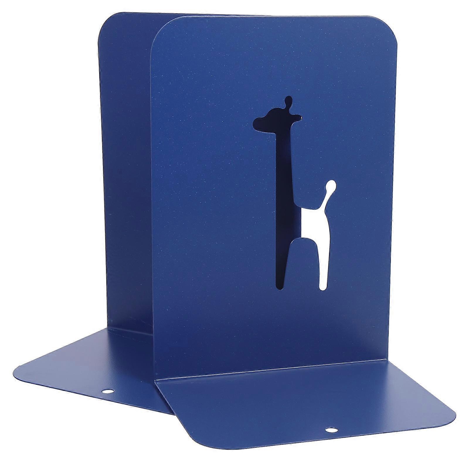 Blue Iron Book Ends Convenient Book Holders for File Organization 4Pcs
