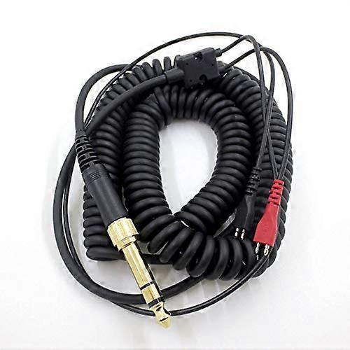 Replacement Coiled Headphone Cable Adjustable Length Durable TPU for Sennheiser HD25