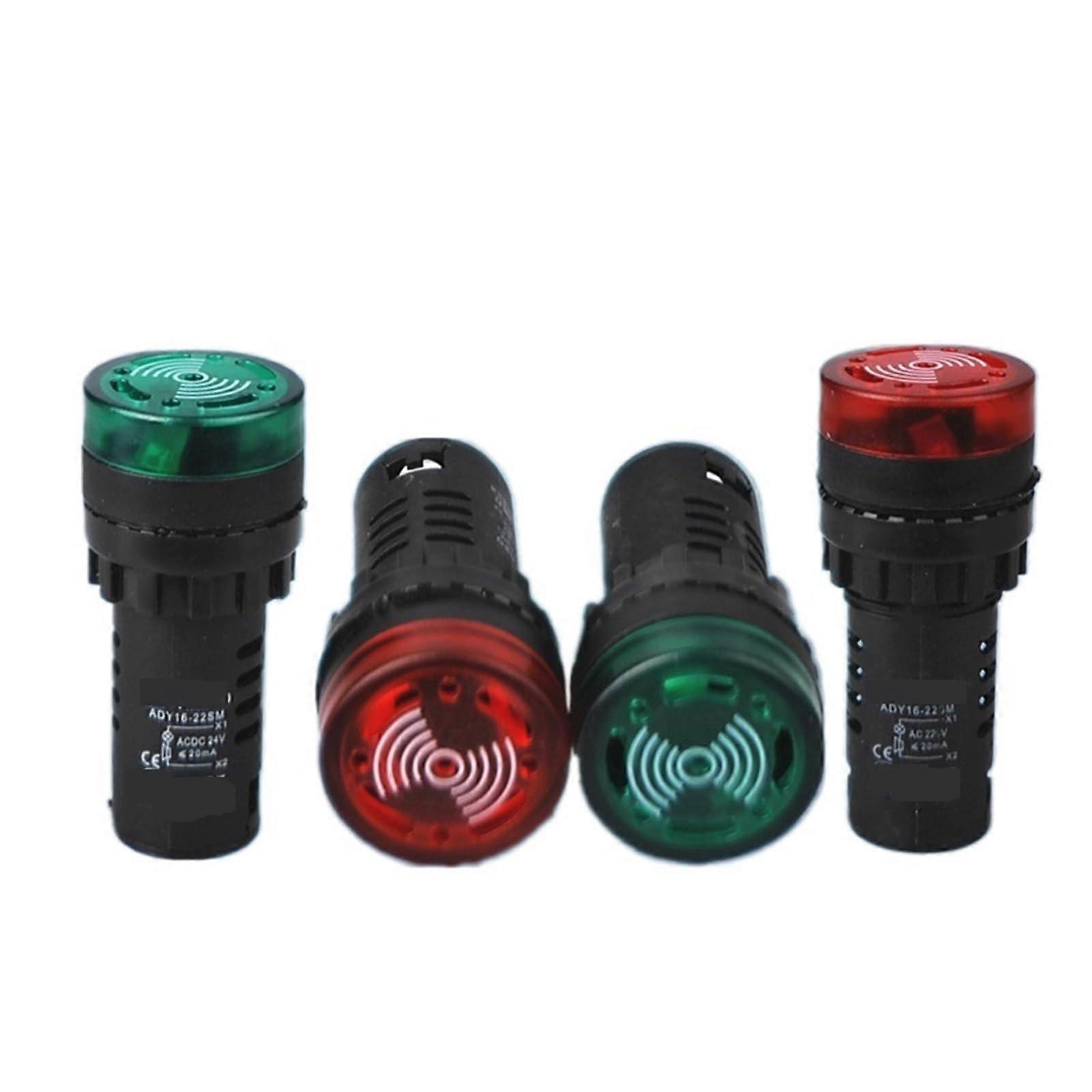 Industrial Flash Alarm Buzzer with Loud Audible Alarm and Bright Flash Indicator Panel Mount