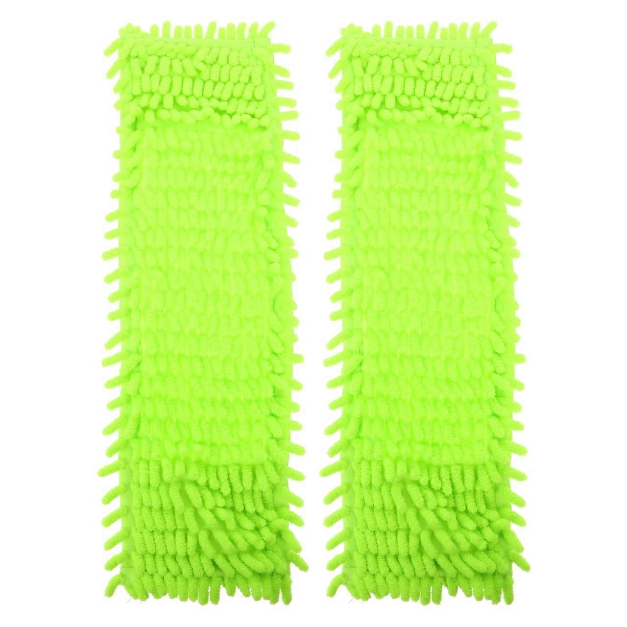 2 Pack DoubleSided Chenille Mop Head Replacement, Washable Refill for Wet and Dry Floor Cleaning