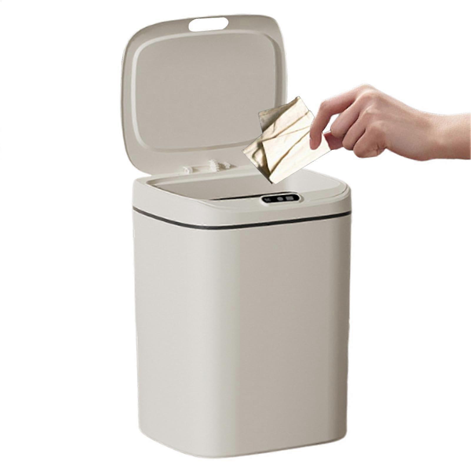 Touchless Trash Can with Smart Sensor Lid, Large 12L Capacity Motion Sensor Garbage Bin for Kitchen