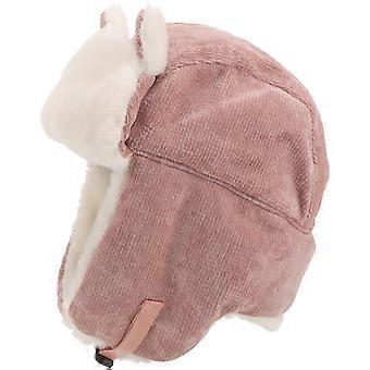 Chapéu de inverno feminino decorativo para uso externo, rosa.