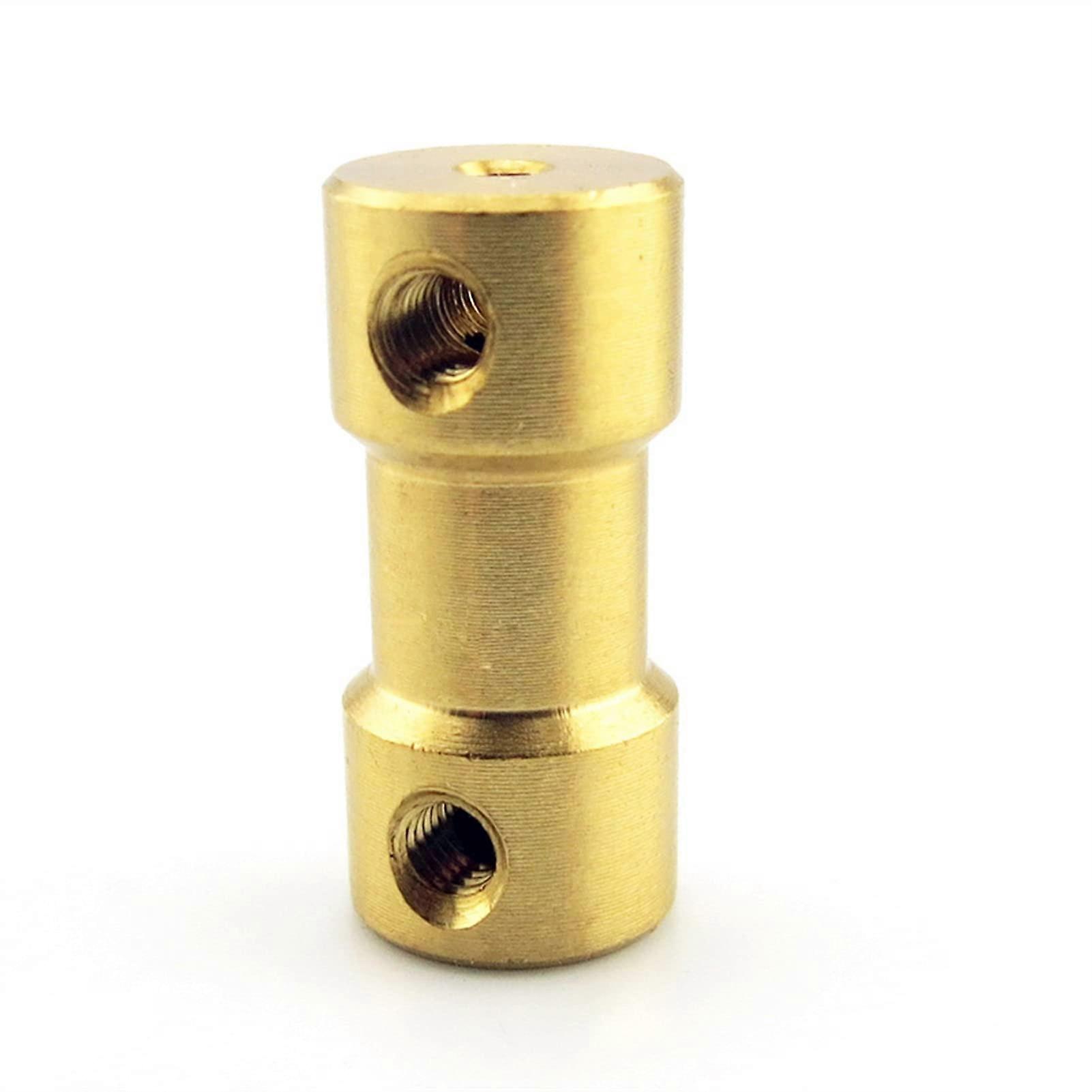 Motor Shaft Coupling Brass Rigid 4mm Secure Connection for Electric Motor with Screws