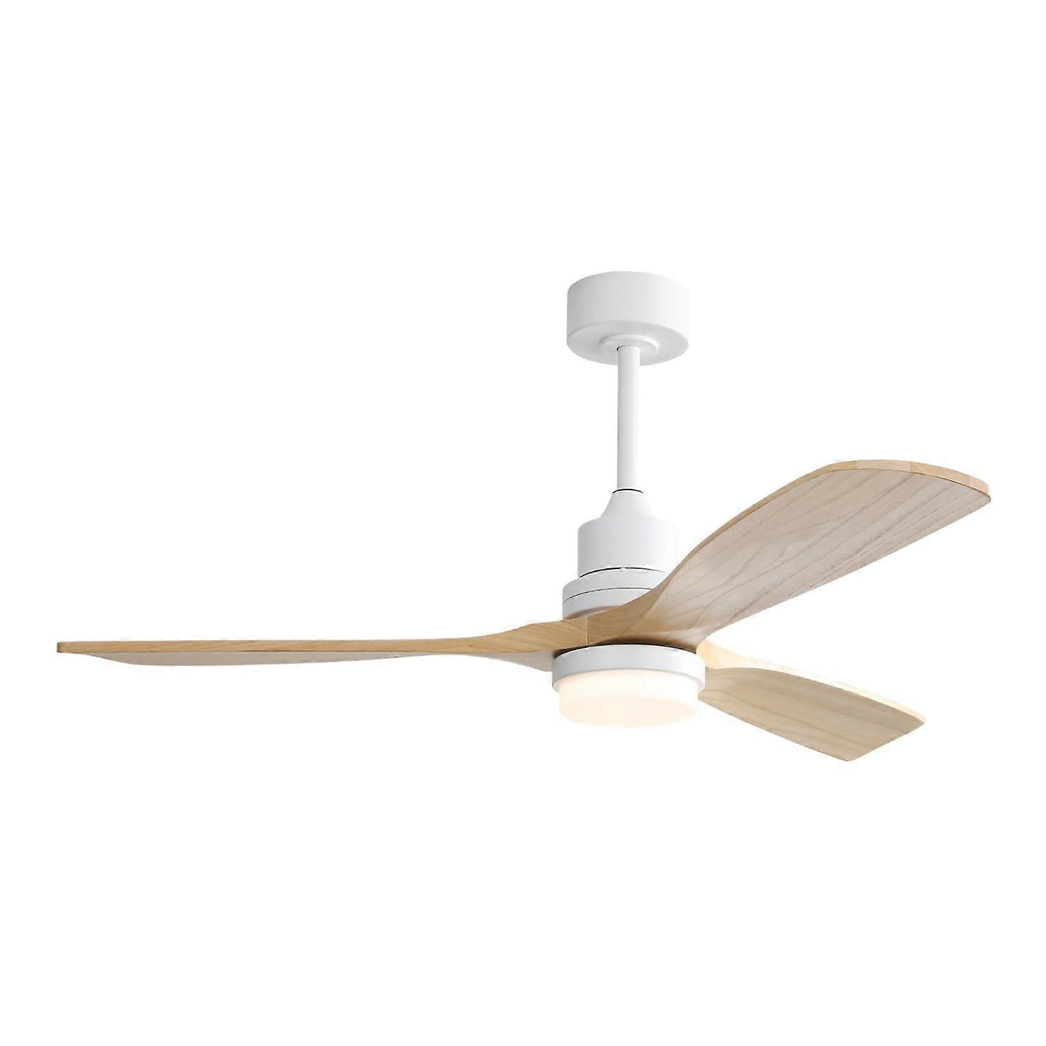 52 Inch Ceiling Fan with Dimmable Light, Remote Control, Quiet Reversible DC Motor, Wood Blades