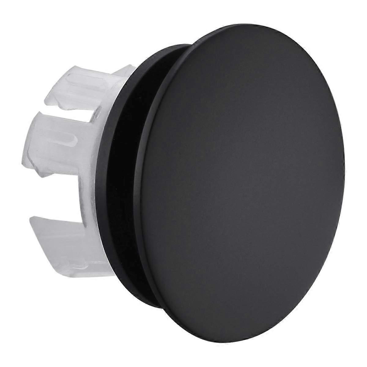 Matte Black Bathroom Sink Overflow Cover Solid Brass Rust Resistant Decorative Hole Cap