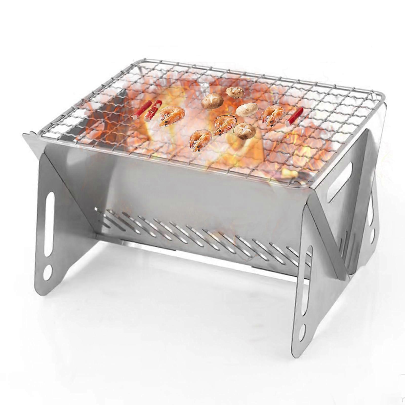 Portable Charcoal Grill Foldable Compact BBQ for Camping, Backpacking and Outdoor Cooking