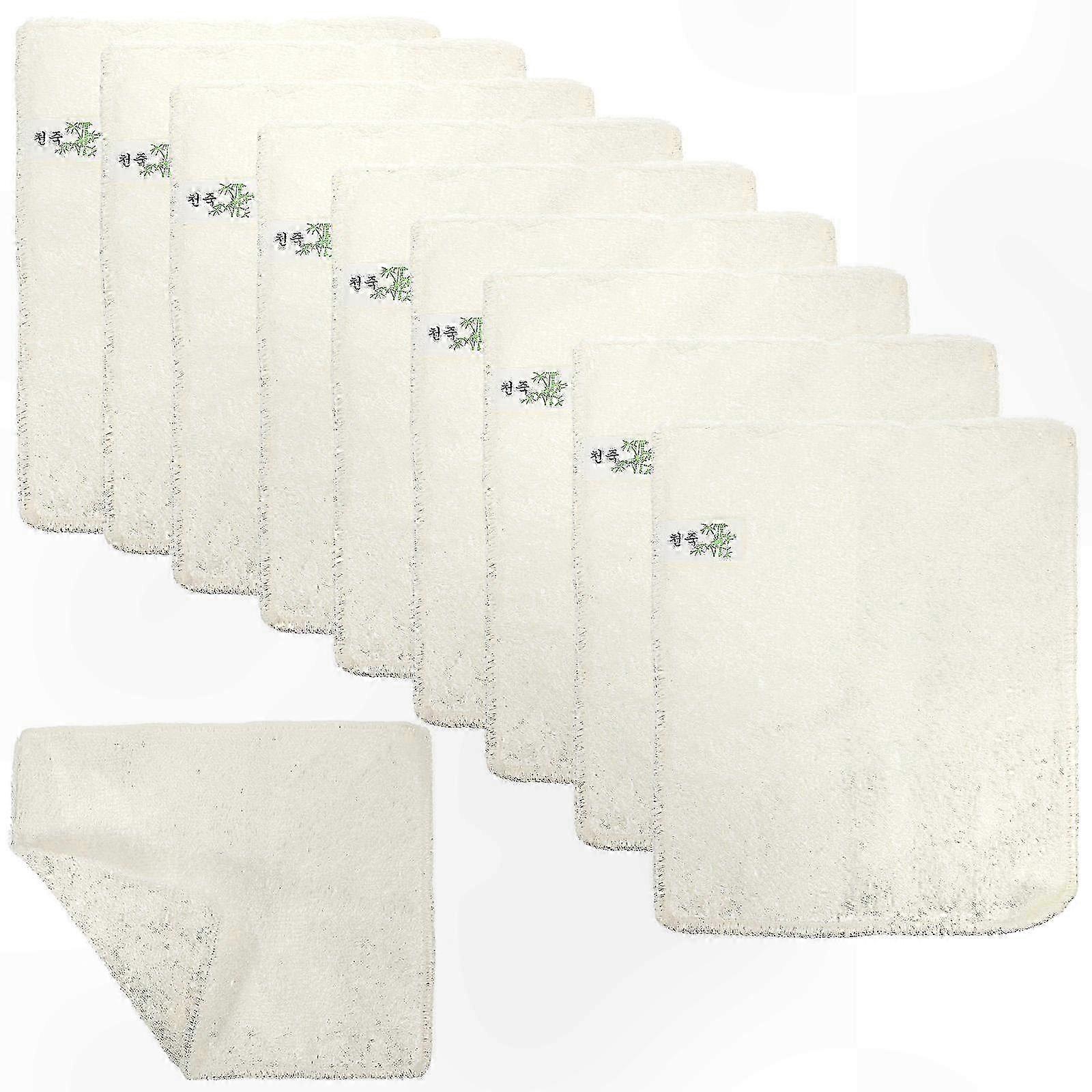 10-Pack Soft Absorbent Bamboo Towels for Kitchen Cleaning Cloths Dish Use