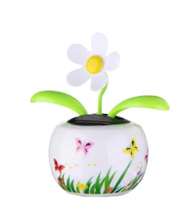 Solar Powered Dancing Flower Bobblehead for Car Dashboard or Desk Décor, No Battery Required