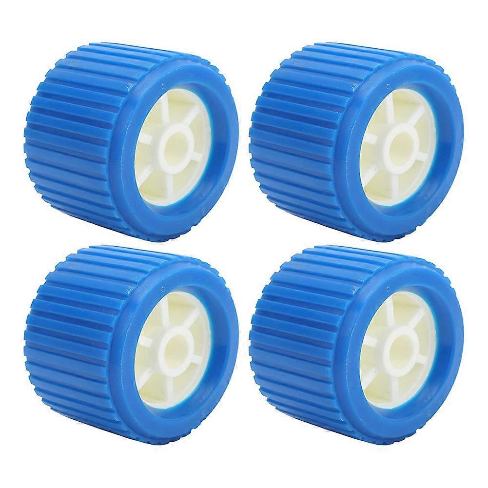 4PCS Boat Trailer Ribbed Wobble Rollers