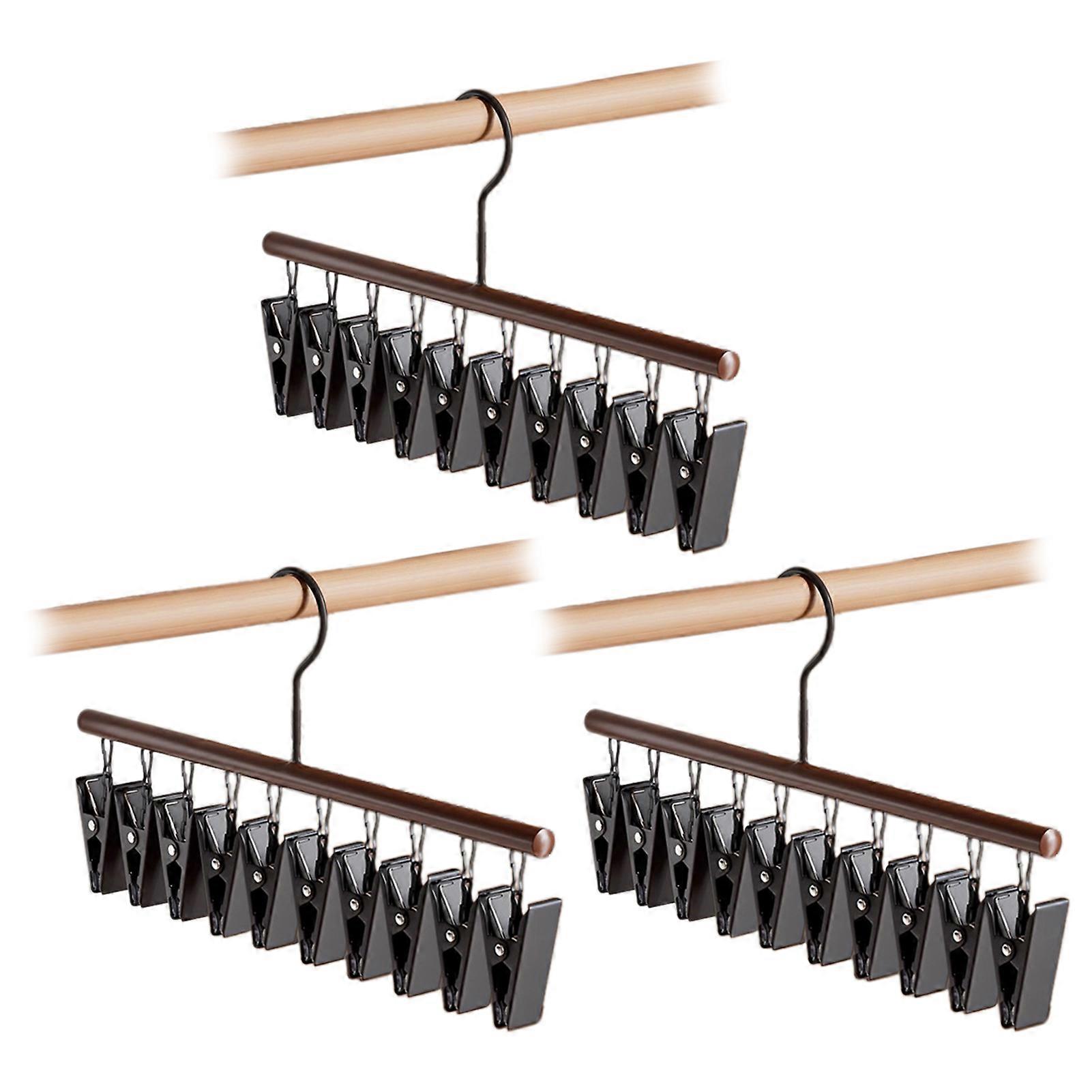 Clothes Drying Hanger with Multi Clips Sturdy Space Saving for Drying Bra Towel