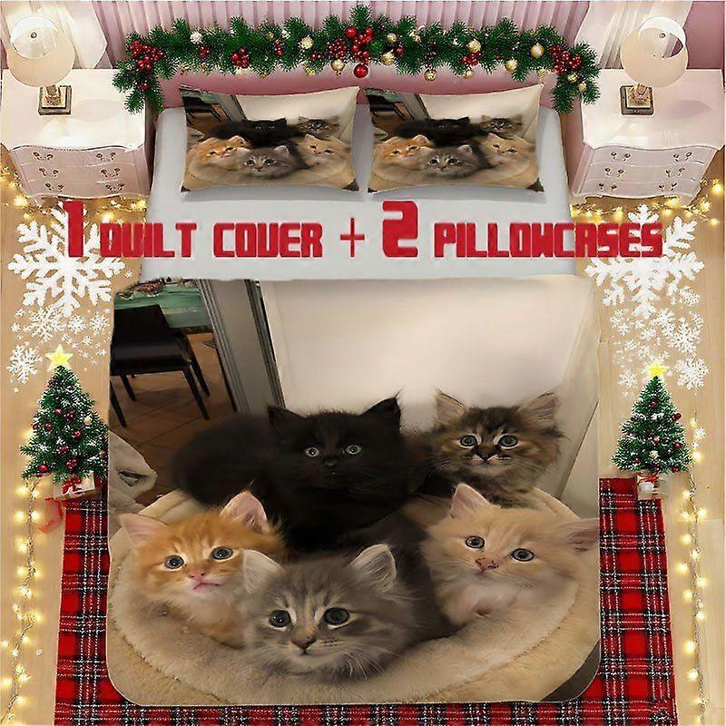 Cat Soft Printed Bedding Polyester Fabric Decorative & Warm