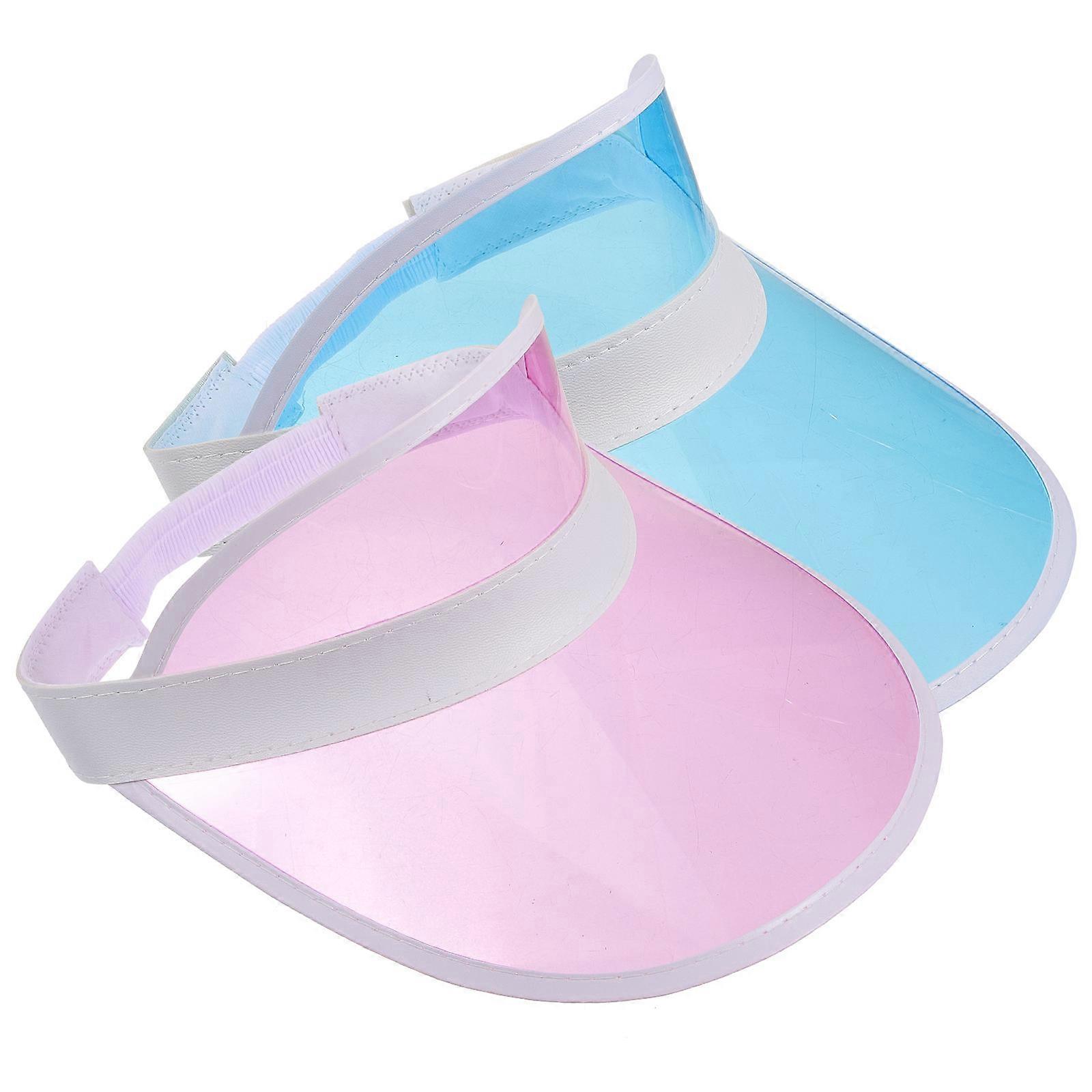 Protective Sunshade Hat Decorative Plastic Hat for Decor 2Pcs Wide Brim