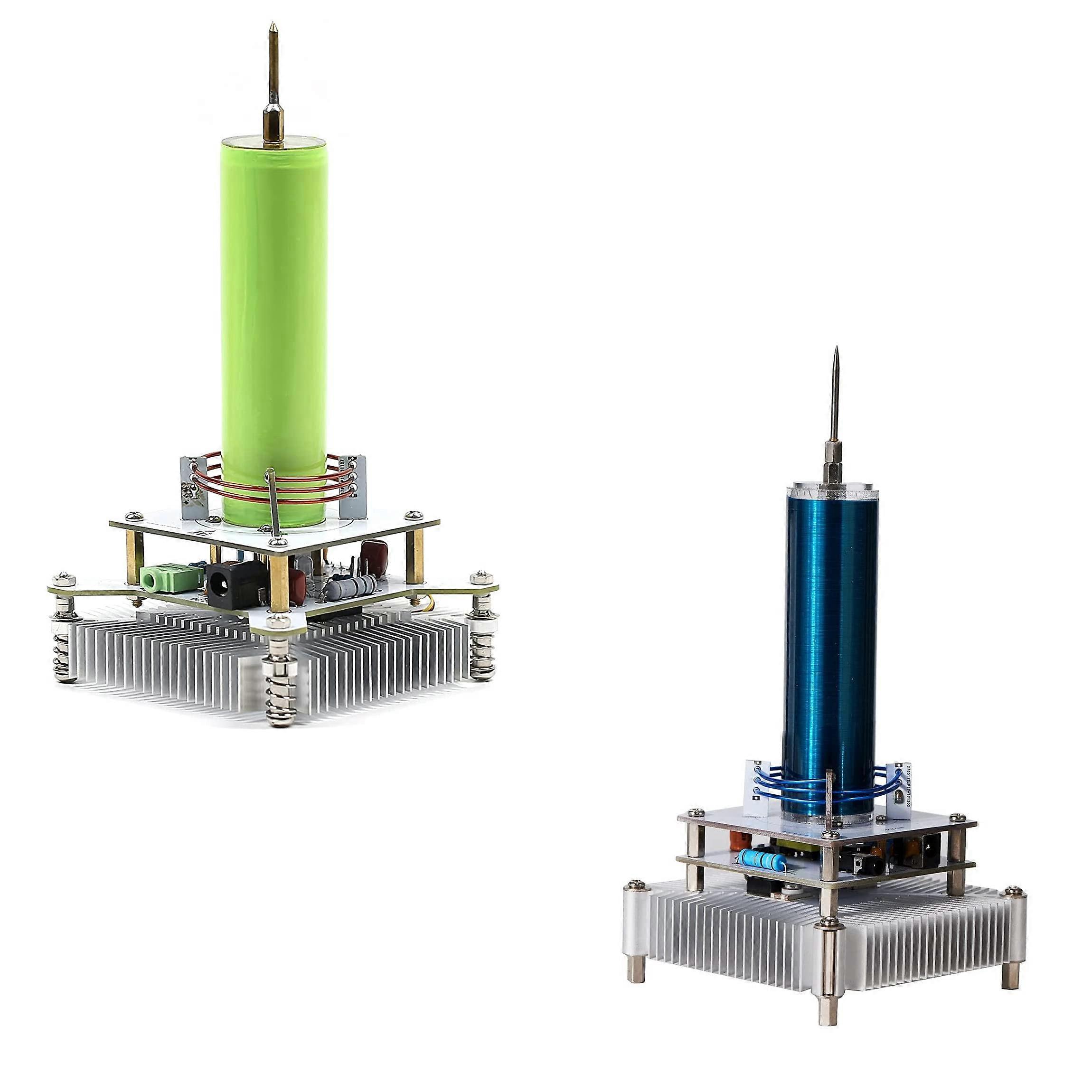 Tesla Coil Speaker with Visible Plasma Arc Display, Wireless Audio, Acrylic Base, Desktop Model QD04YS03B