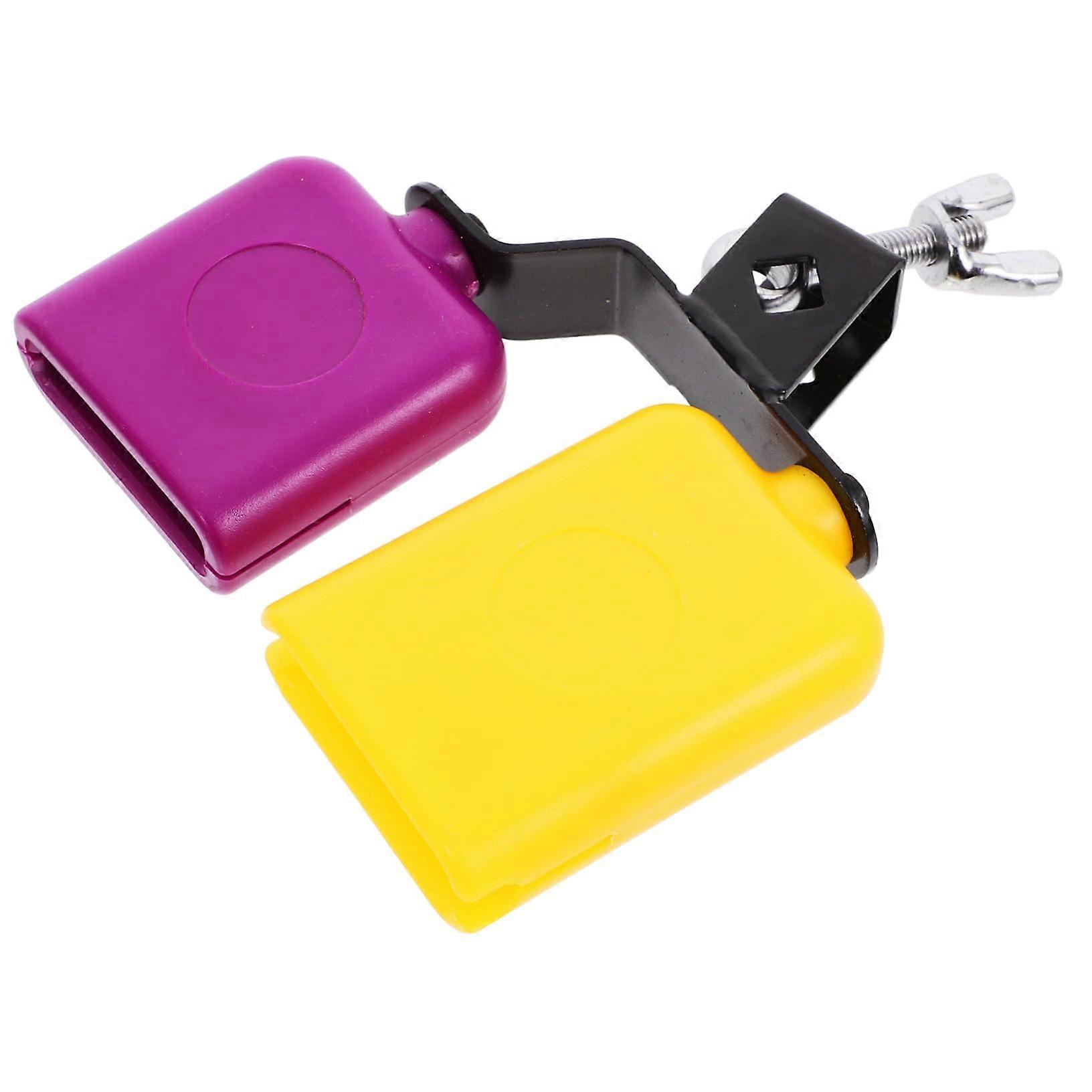 Dual Tone Cowbell Drum with Quick Mount Setup for Drum Kit, Durable Percussion Block Accessory