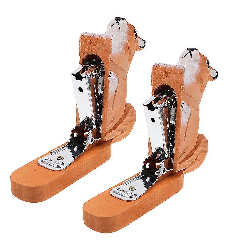 Wood Animal Stapler Decorative Mini Stapler for Office 2Pcs Handheld Design